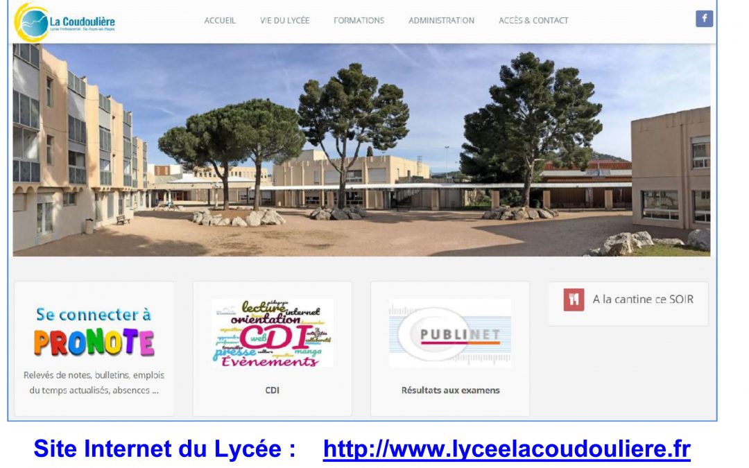 Site Internet Lycée de La Coudoulière